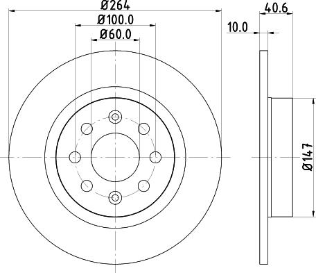 HELLA 8DD 355 124-861 - Kočioni disk www.molydon.hr