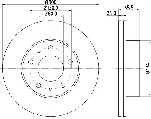 HELLA 8DD 355 124-821 - Kočioni disk www.molydon.hr