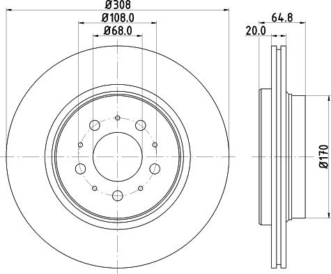 HELLA 8DD 355 124-241 - Kočioni disk www.molydon.hr