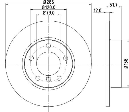 HELLA 8DD 355 124-741 - Kočioni disk www.molydon.hr