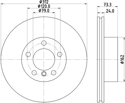 HELLA 8DD 355 125-461 - Kočioni disk www.molydon.hr