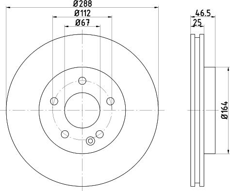 HELLA 8DD 355 125-541 - Kočioni disk www.molydon.hr