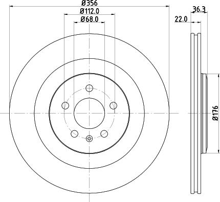 HELLA 8DD 355 125-551 - Kočioni disk www.molydon.hr