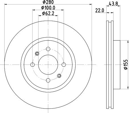 HELLA 8DD 355 125-501 - Kočioni disk www.molydon.hr