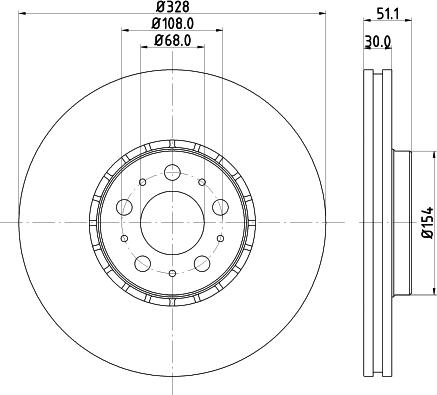 HELLA 8DD 355 125-581 - Kočioni disk www.molydon.hr