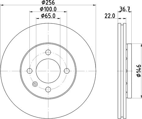 HELLA 8DD 355 125-391 - Kočioni disk www.molydon.hr