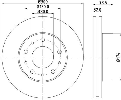 HELLA 8DD 355 125-261 - Kočioni disk www.molydon.hr