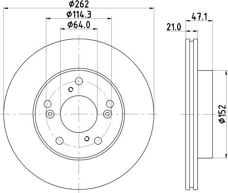 HELLA 8DD 355 126-951 - Kočioni disk www.molydon.hr