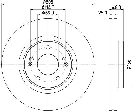 HELLA 8DD 355 126-541 - Kočioni disk www.molydon.hr