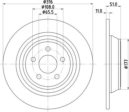 HELLA 8DD 355 126-551 - Kočioni disk www.molydon.hr