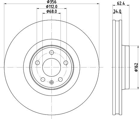 HELLA 8DD 355 126-691 - Kočioni disk www.molydon.hr