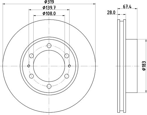 HELLA 8DD 355 126-771 - Kočioni disk www.molydon.hr