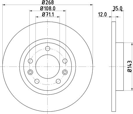 HELLA 8DD 355 120-491 - Kočioni disk www.molydon.hr