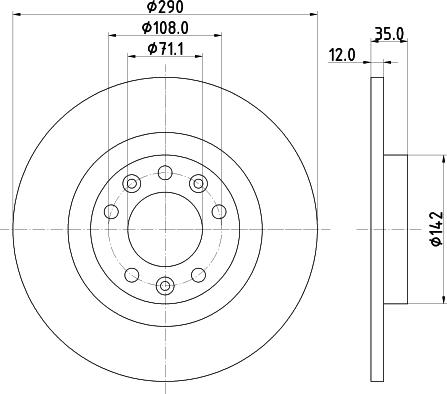 HELLA 8DD 355 120-421 - Kočioni disk www.molydon.hr