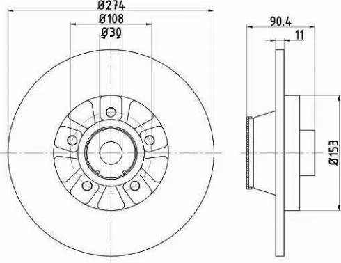 HELLA 8DD 355 120-571 - Kočioni disk www.molydon.hr