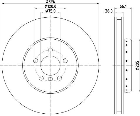 HELLA 8DD 355 120-681 - Kočioni disk www.molydon.hr