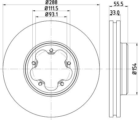 HELLA 8DD 355 120-111 - Kočioni disk www.molydon.hr