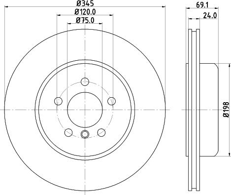 HELLA 8DD 355 120-871 - Kočioni disk www.molydon.hr