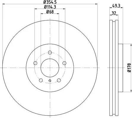 HELLA 8DD 355 120-391 - Kočioni disk www.molydon.hr