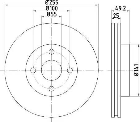 HELLA 8DD 355 120-261 - Kočioni disk www.molydon.hr