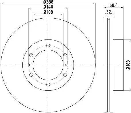 HELLA 8DD 355 116-891 - Kočioni disk www.molydon.hr