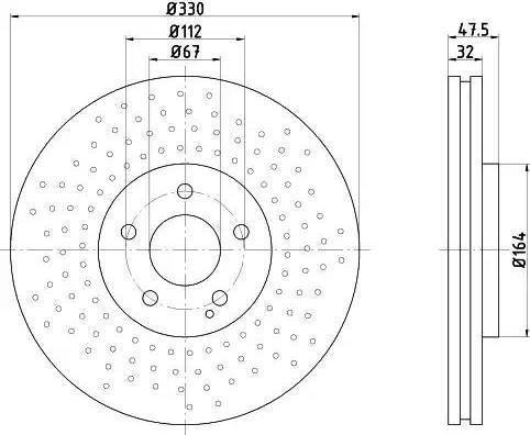 HELLA 8DD 355 121-331 - Kočioni disk www.molydon.hr