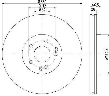 HELLA 8DD 355 118-821 - Kočioni disk www.molydon.hr