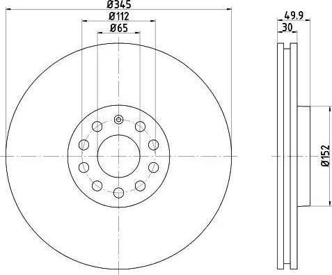 HELLA 8DD 355 121-271 - Kočioni disk www.molydon.hr