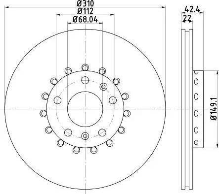 HELLA 8DD 355 121-751 - Kočioni disk www.molydon.hr