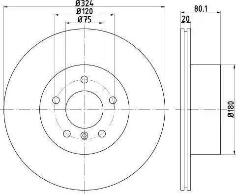 HELLA 8DD 355 121-761 - Kočioni disk www.molydon.hr