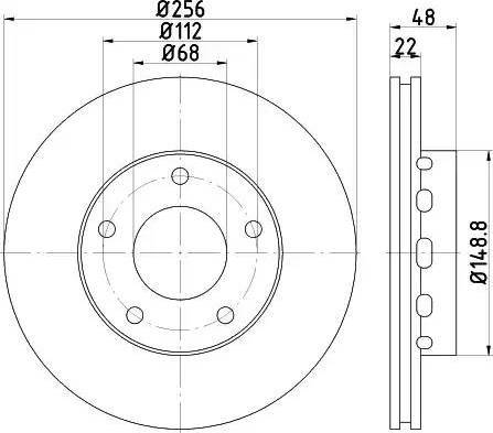 HELLA 8DD 355 115-181 - Kočioni disk www.molydon.hr