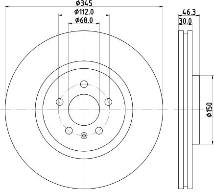 HELLA 8DD 355 128-501 - Kočioni disk www.molydon.hr