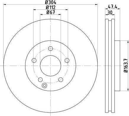 HELLA 8DD 355 121-191 - Kočioni disk www.molydon.hr