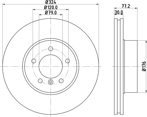 HELLA 8DD 355 128-111 - Kočioni disk www.molydon.hr