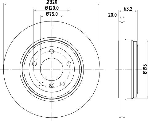 HELLA 8DD 355 128-121 - Kočioni disk www.molydon.hr