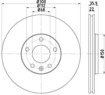 HELLA 8DD 355 111-831 - Kočioni disk www.molydon.hr