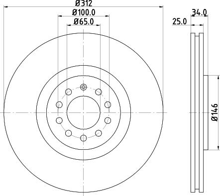 HELLA 8DD 355 123-941 - Kočioni disk www.molydon.hr