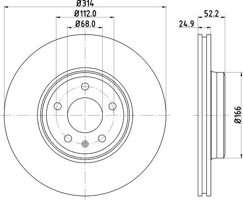 HELLA 8DD 355 123-931 - Kočioni disk www.molydon.hr