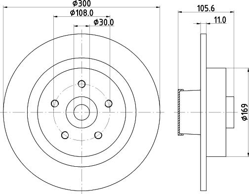 HELLA 8DD 355 123-441 - Kočioni disk www.molydon.hr