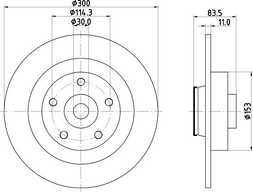 HELLA 8DD 355 123-401 - Kočioni disk www.molydon.hr