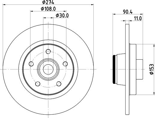 HELLA 8DD 355 123-421 - Kočioni disk www.molydon.hr