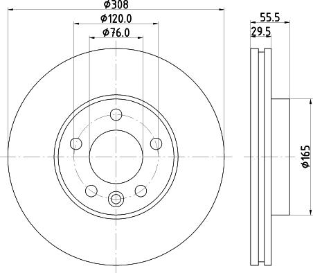 HELLA 8DD 355 123-511 - Kočioni disk www.molydon.hr