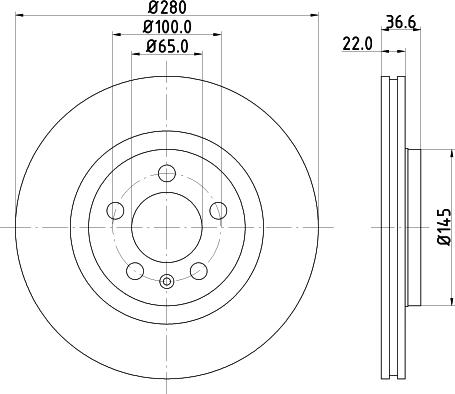 HELLA 8DD 355 123-521 - Kočioni disk www.molydon.hr