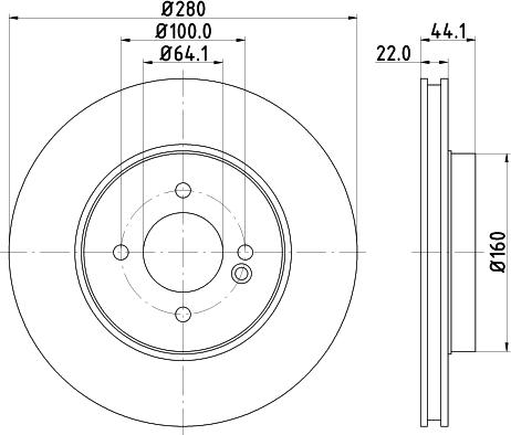 HELLA 8DD 355 123-571 - Kočioni disk www.molydon.hr