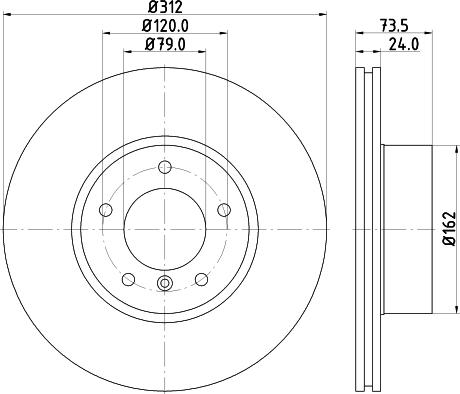 HELLA 8DD 355 123-661 - Kočioni disk www.molydon.hr