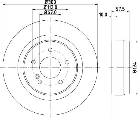 HELLA 8DD 355 123-681 - Kočioni disk www.molydon.hr