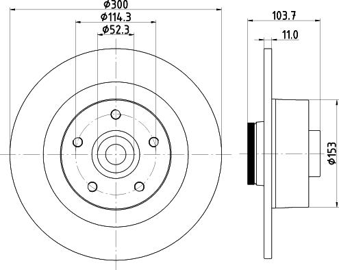 HELLA 8DD 355 123-171 - Kočioni disk www.molydon.hr