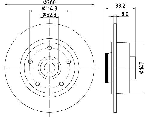 HELLA 8DD 355 123-341 - Kočioni disk www.molydon.hr