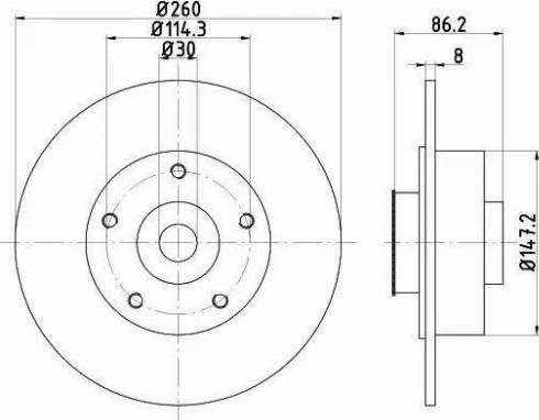 HELLA 8DD 355 120-081 - Kočioni disk www.molydon.hr