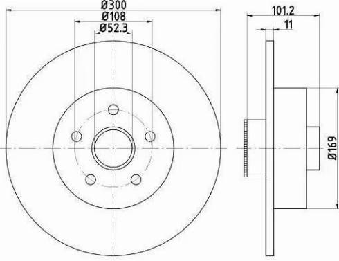 HELLA 8DD 355 120-121 - Kočioni disk www.molydon.hr